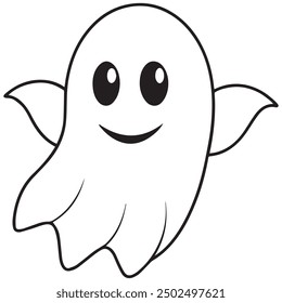 Halloween ghosts and spooky vector cartoon monsters isolated icons.