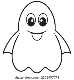 Halloween ghosts and spooky vector cartoon monsters isolated icons.
