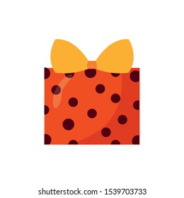 halloween gift present isolated icon vector illustration design