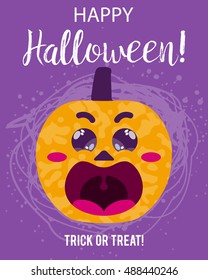 Halloween glamorous sparkling pumpkin