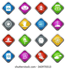 Halloween glossy web icon set