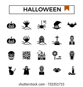 Halloween glyph icon design.