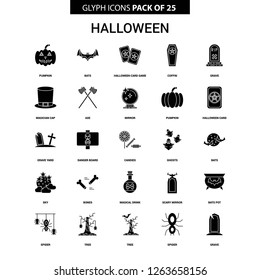 Halloween Glyph Vector Icon set