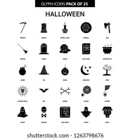 Halloween Glyph Vector Icon set