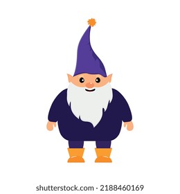 Halloween gnome, cartoon character dwarf, bearded housekeepers