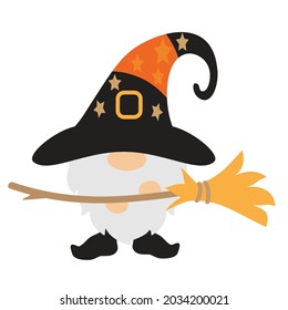 Halloween gnome vector cartoon illustration