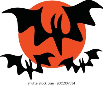 
Halloween, gothic, bats, vampires, moon, flight, bloodsuckers icon