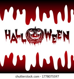 Halloween gradient text design template