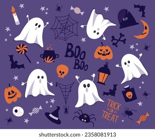 Halloween-Grafik-Vektorgrafik-Zeichensatz