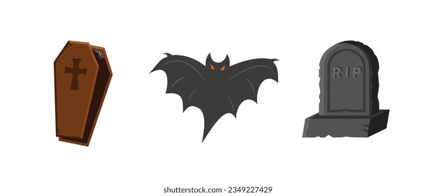 Halloween graphic elements. Vector illustration.
