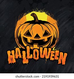 Halloween graphic  t-shirt design pumpkin