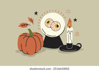 Halloween graphics for halloween and autumn celebration or greetings