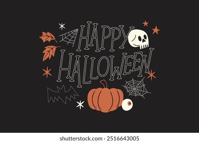 Halloween graphics for halloween and autumn celebration or greetings