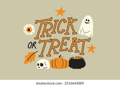 Halloween graphics for halloween and autumn celebration or greetings