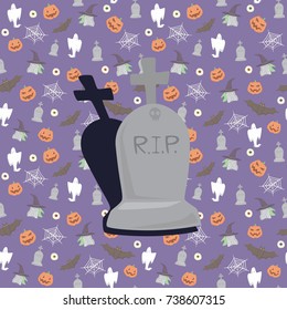 Halloween grave background