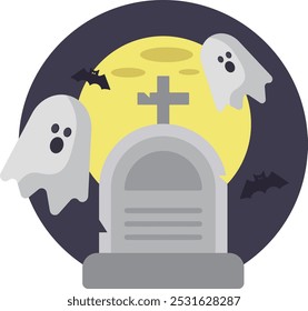 Tumba de Halloween fantasma funeral espeluznante