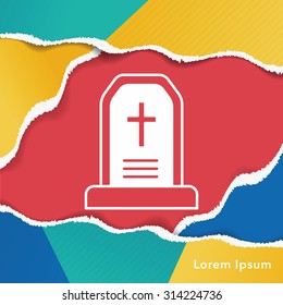 halloween grave icon