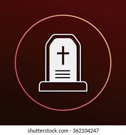 halloween grave icon