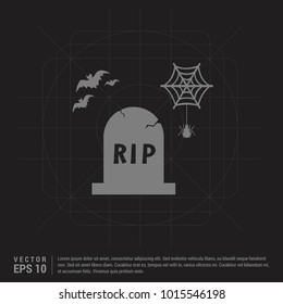 Halloween Grave icon - Black Creative Background