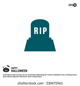 Halloween Grave icon. Halloween Flat elements collection.  simple minimal, flat, solid, mono, monochrome, plain, contemporary style. Vector illustration web internet design elements
