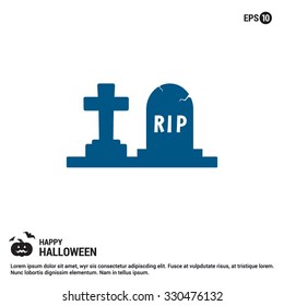 Halloween Grave icon. Halloween Flat elements collection.  simple minimal, flat, solid, mono, monochrome, plain, contemporary style. Vector illustration web internet design elements