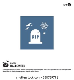 Halloween Grave icon. Halloween Flat elements collection.  simple minimal, flat, solid, mono, monochrome, plain, contemporary style. Vector illustration web internet design elements