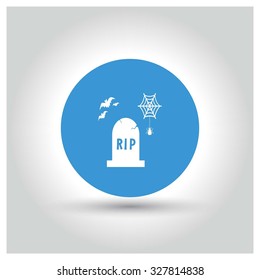 Halloween Grave icon. Halloween pictogram elements collection.  Halloween Party Day World wide celebrated on October 31. Vector illustration web internet design elements