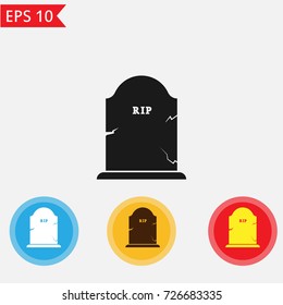 Halloween Grave icon Vector.