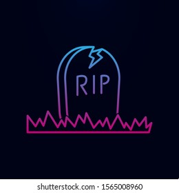 Halloween grave nolan icon. Simple thin line, outline vector of halloween icons for ui and ux, website or mobile application