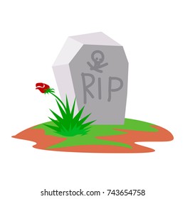 halloween grave stone icon