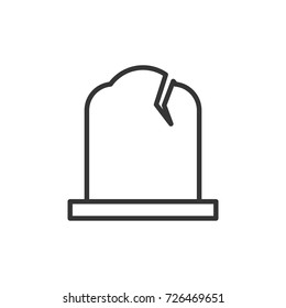 Halloween grave stone icon, illustration isolated vector sign symbol