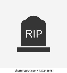 Halloween grave stone icon illustration isolated vector sign symbol