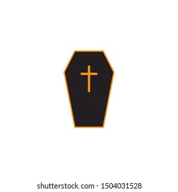 Halloween grave vector, icon on a white background