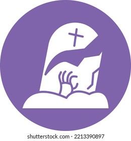 Halloween Grave Vector Icon which is suitable for commercial work and easily modify or edit it
