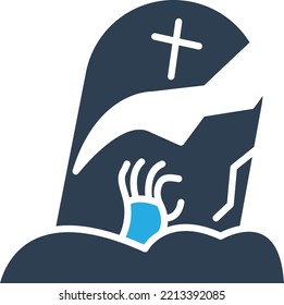 Halloween Grave Vector Icon which is suitable for commercial work and easily modify or edit it
