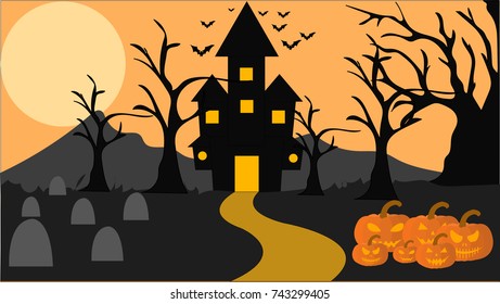 Halloween and graves vector