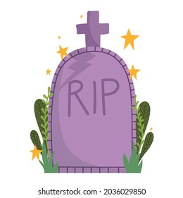 halloween gravestone cartoon Symbol einzeln