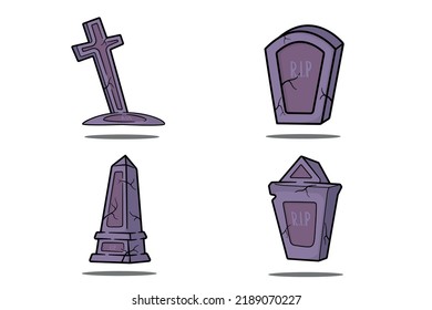 Halloween Gravestone festival white background
