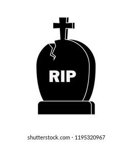 halloween gravestone isolated icon