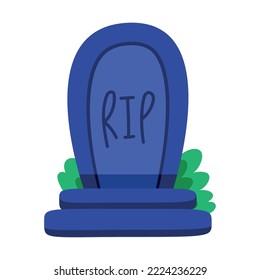 halloween gravestone with rip icon