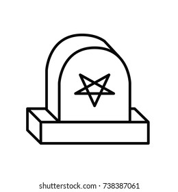 Halloween gravestone vector icon