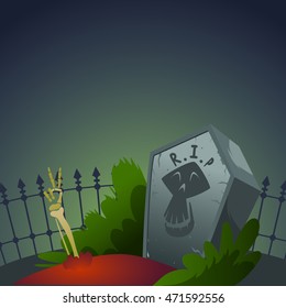 Halloween graveyard