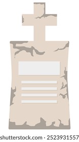 Halloween graveyard flat icon isolated on a white background.