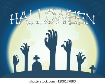 Halloween Graveyard Poster