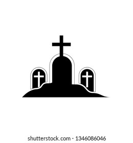Halloween Graveyard Vector Illustration