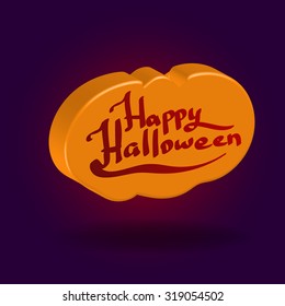 Halloween greeting card, 3D vector