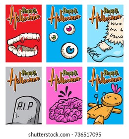 Halloween greeting card and background