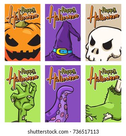 Halloween greeting card and background