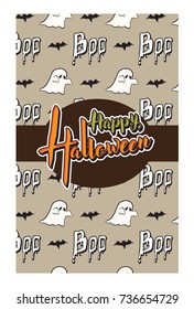 Halloween greeting card and background