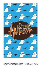 Halloween greeting card and background
